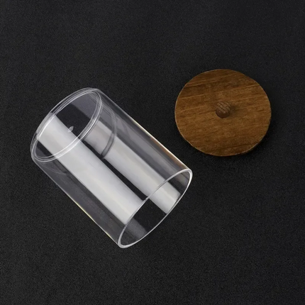 Ensemble de 3 Boîtes de Rangement pour Cotons – Organisateur de Salle de Bain avec Couvercles en Bois pour Coton-Tiges, Disques de Coton et Boules de Coton – Marron Foncé – Anti-Poussière