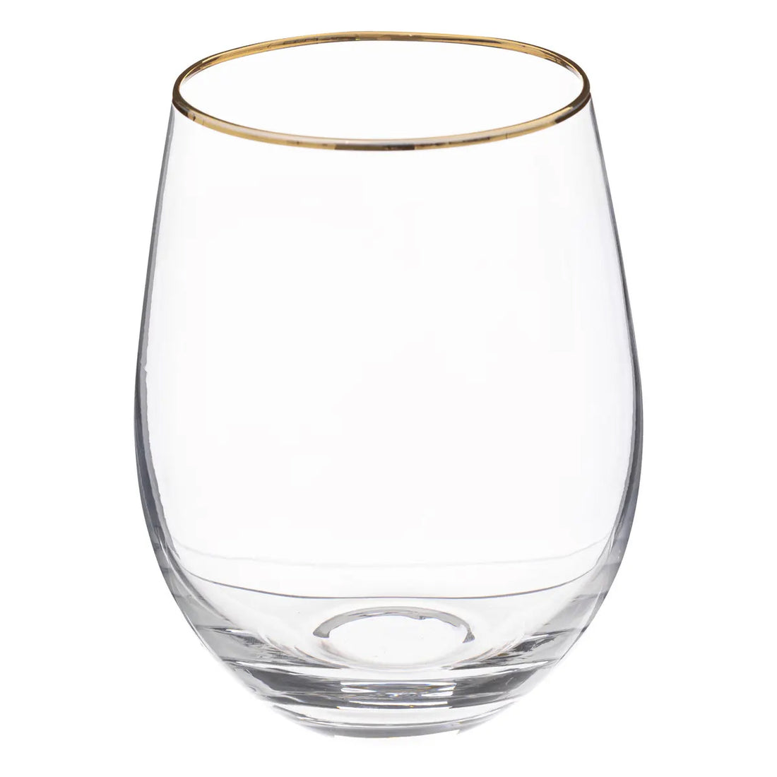 Salon Drinking Glasses - 6 PC - tumbler water glasses - 540 ml - gold rim