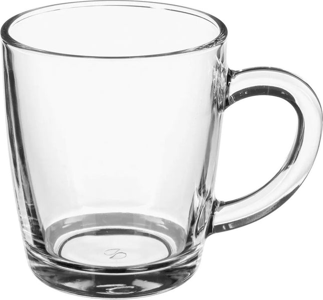 Verres à café/thé avec anse - lot de 6 - verre transparent - 340 ml