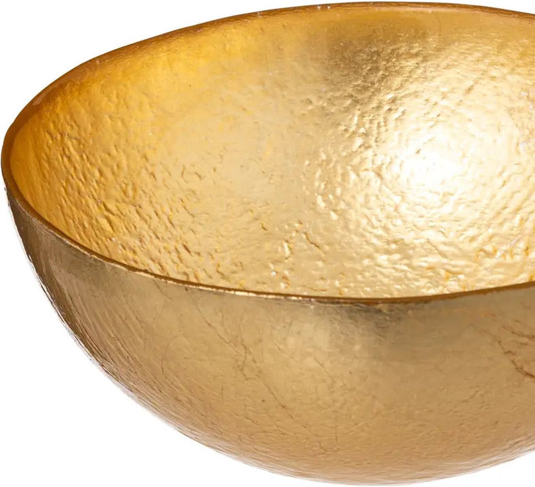 Schalen/Servierschalen – 4x – Athena – Glas – Ø15 x H5 cm – Gold
