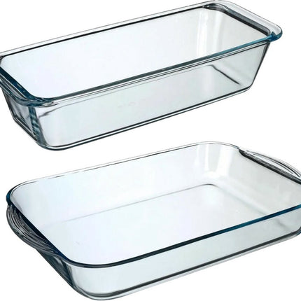 Secret de Gourmet lot 2 plats à four - Verre - 40 x 25 cm et 31 x 12 cm