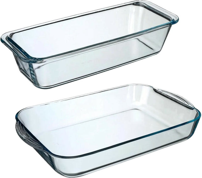 Secret de Gourmet lot 2 plats à four - Verre - 40 x 25 cm et 31 x 12 cm