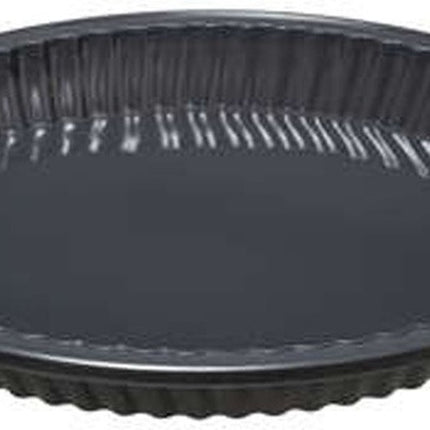 Moule à tarte/ustensile de cuisson Backery - revêtement antiadhésif - noir - 26 x 3.6 cm