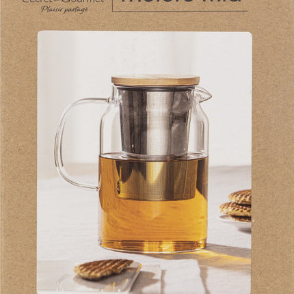 Secret de Gourmet Théière - verre/bambou - 900 ml