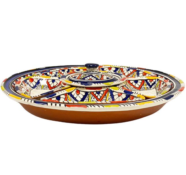 Plateau de service avec bols à tapas - ensemble de dégustation