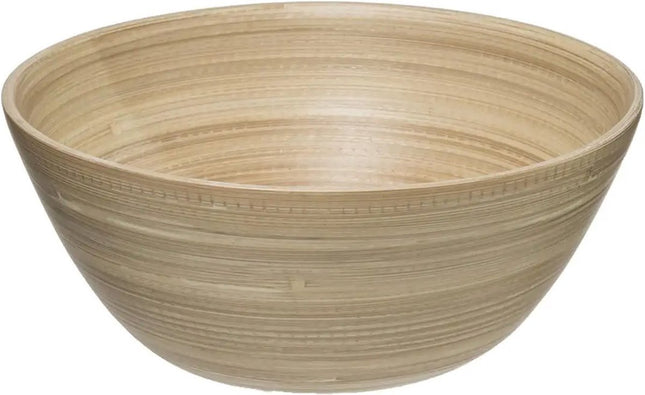 Saladier/plats de service - bambou - beige - D25 cm