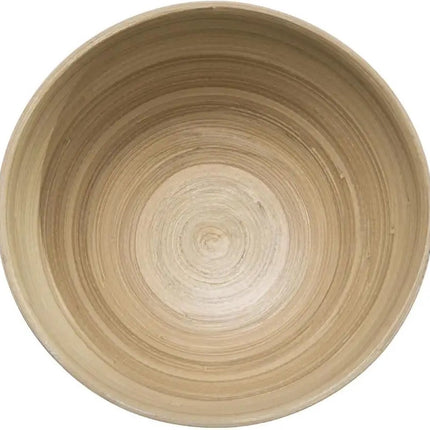 Saladier/plats de service - bambou - beige - D25 cm