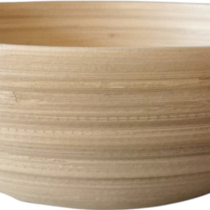 Saladier/plats de service - bambou - beige - D25 cm