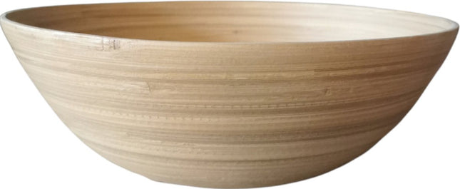 Saladier/plats de service - bambou - beige - D25 cm
