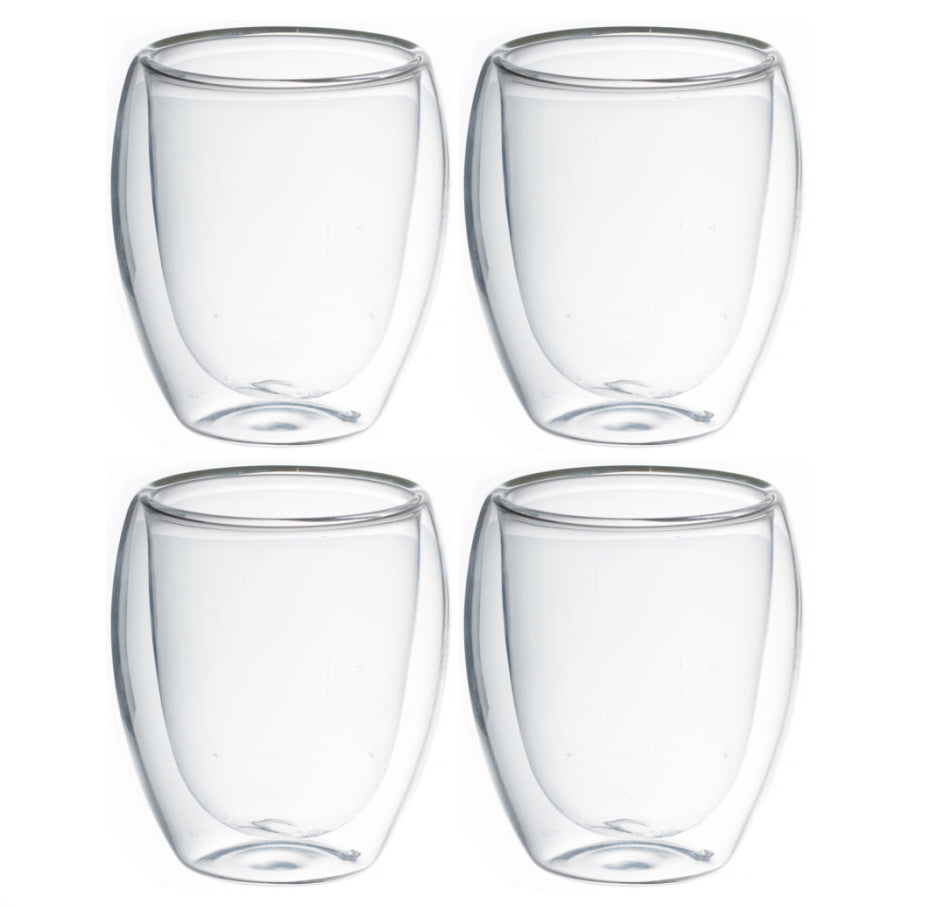 Doppelwandige Espressotassen – 80 ML – 4er Set