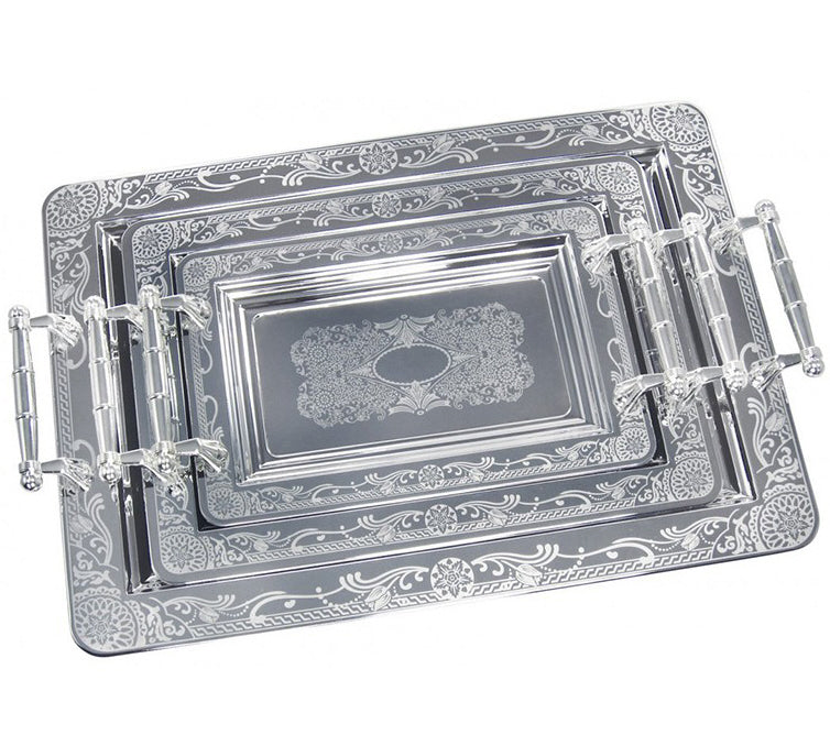 Set of 3 rectangular trays