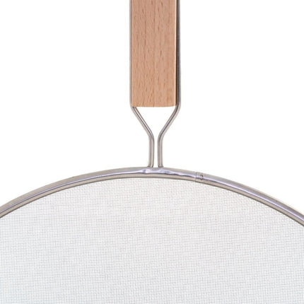 Lot de 2x couvercles anti-éclaboussures/passoires universels en acier inoxydable pour casseroles de 25 à 28 cm