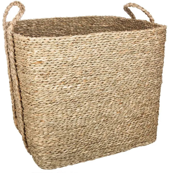 Set van 3 rieten opbergmanden