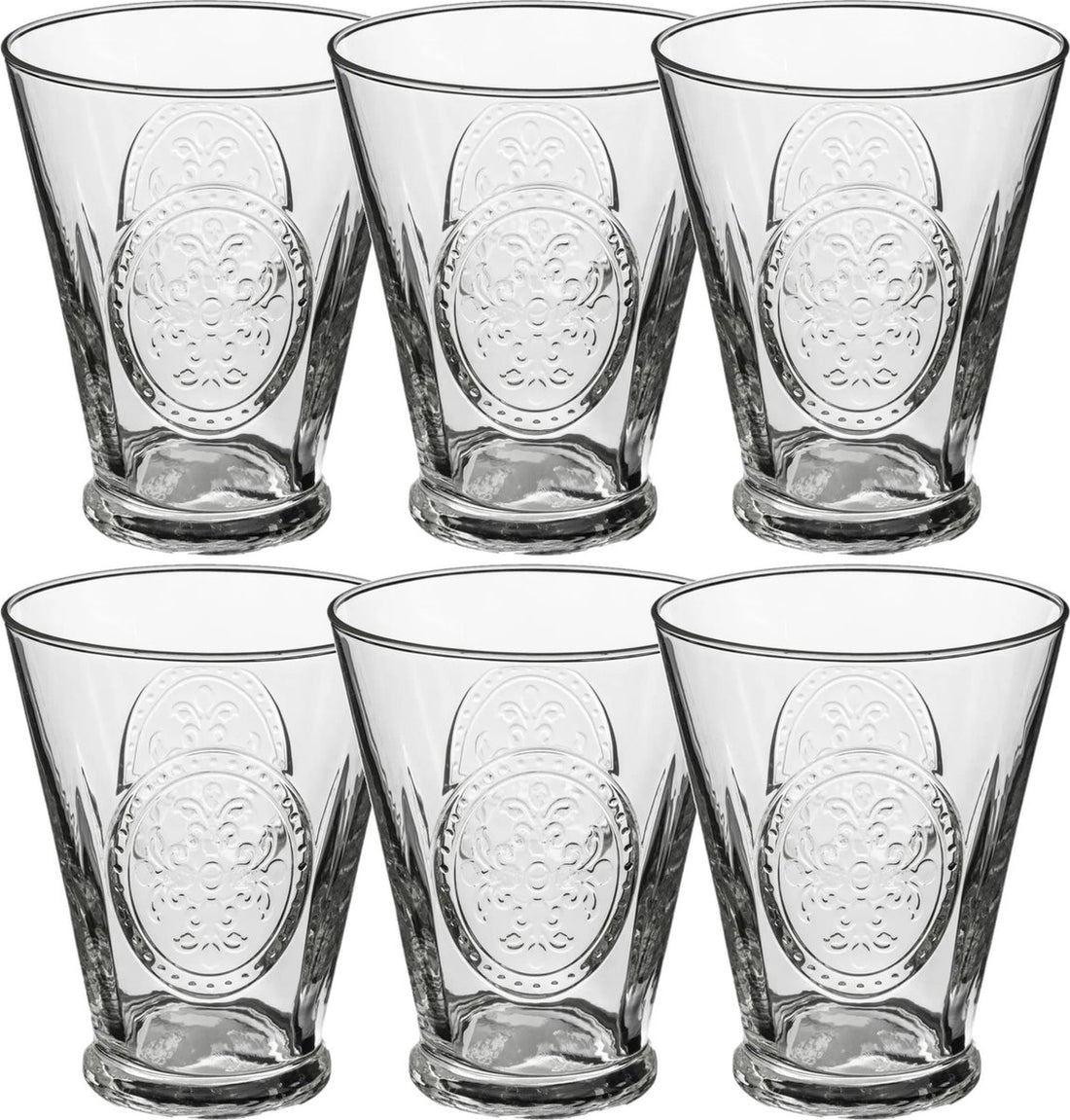 Set van 6x stuks tumbler glazen Carmela 340 ml van glas - Drinkglazen - Waterglazen