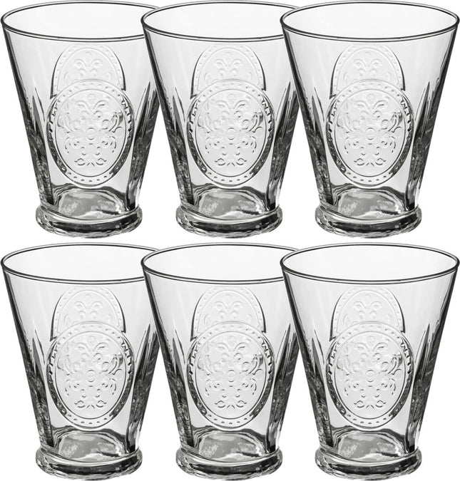 Lot de 6 verres tumbler Carmela 340 ml en verre - Verres à boire - Verres à eau
