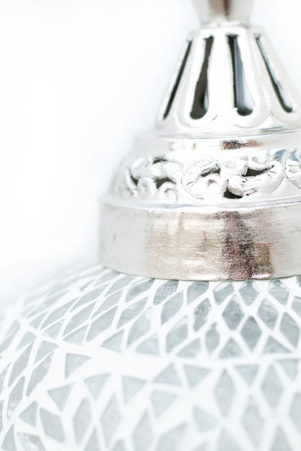 Mozaïek lamp Gaya transparant/ wit