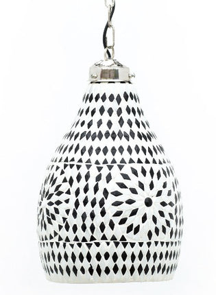 Suspension mosaïque noir et blanc