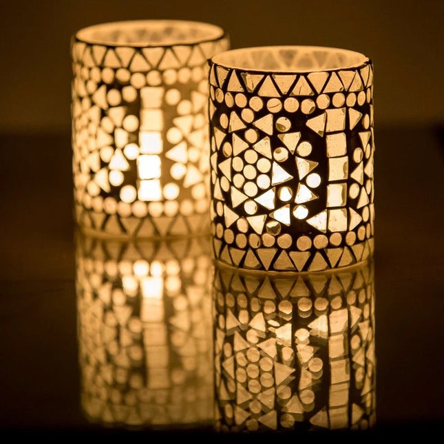 Photophore mosaïque oriental transparent