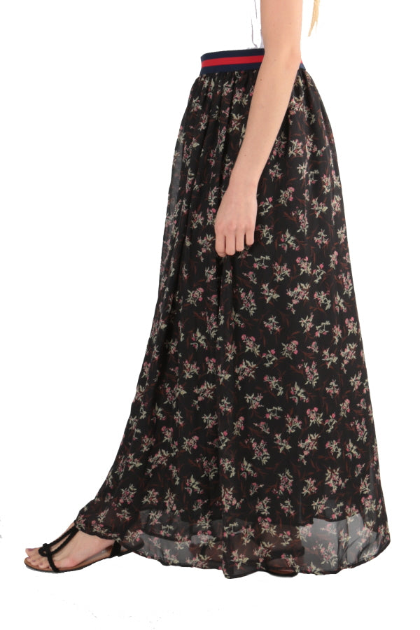 Floral maxi skirt