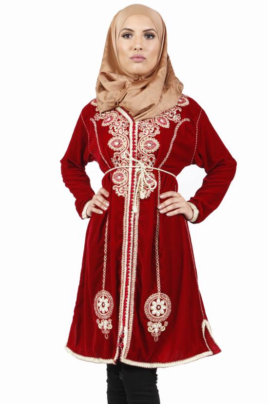 Jabadour/tunique Rouge foncé
