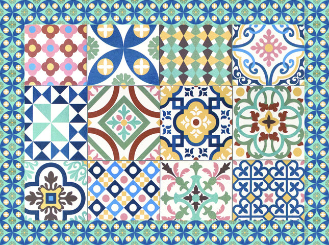 Nappe de table en vinyle mosaïque 33x45 cm