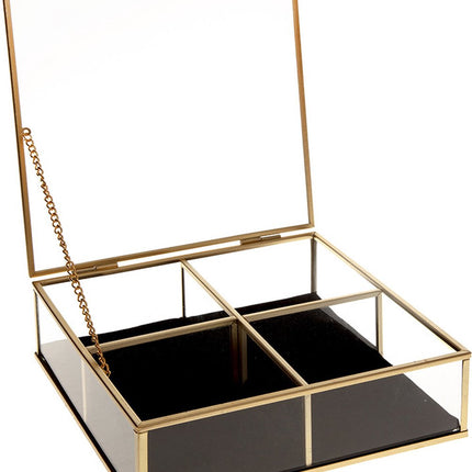 Atmosphera Boîte à bijoux en verre avec couvercle