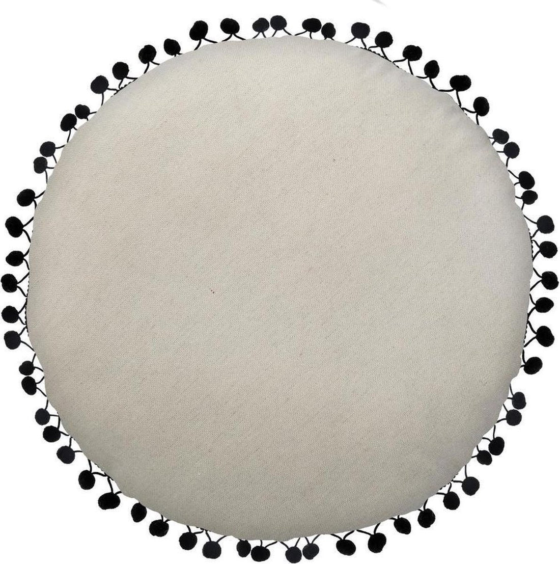 Sierkissen Rund – Mandala – Schwarz-Weiß – Durchmesser 40 cm