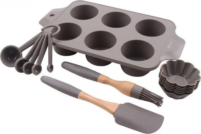 Ensemble de cuisson en silicone 12 pièces pour muffins ou cupcakes - Moule de cuisson
