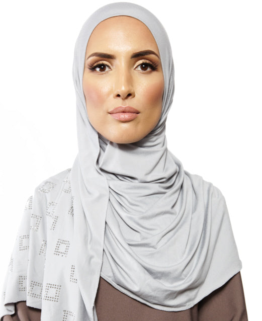Jersey Hijab Square Stones