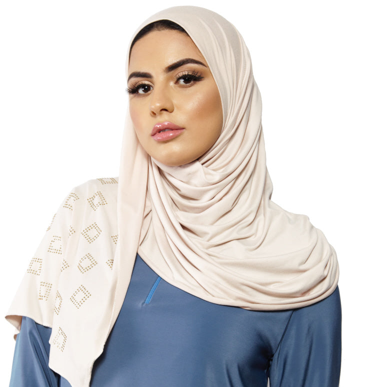 Jersey Hijab Square Stones