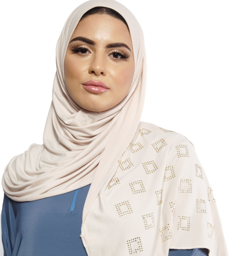 Jersey Hijab Square Stones