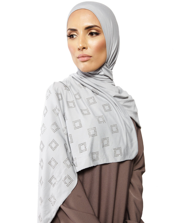 Jersey Hijab Square Stones