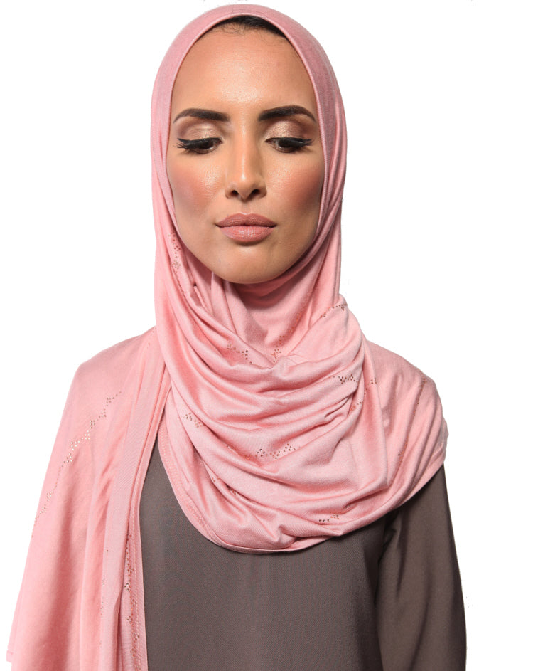 Jersey Hijab Stones – stretch hijab met steentjes, 195 x 70 cm – foto 2