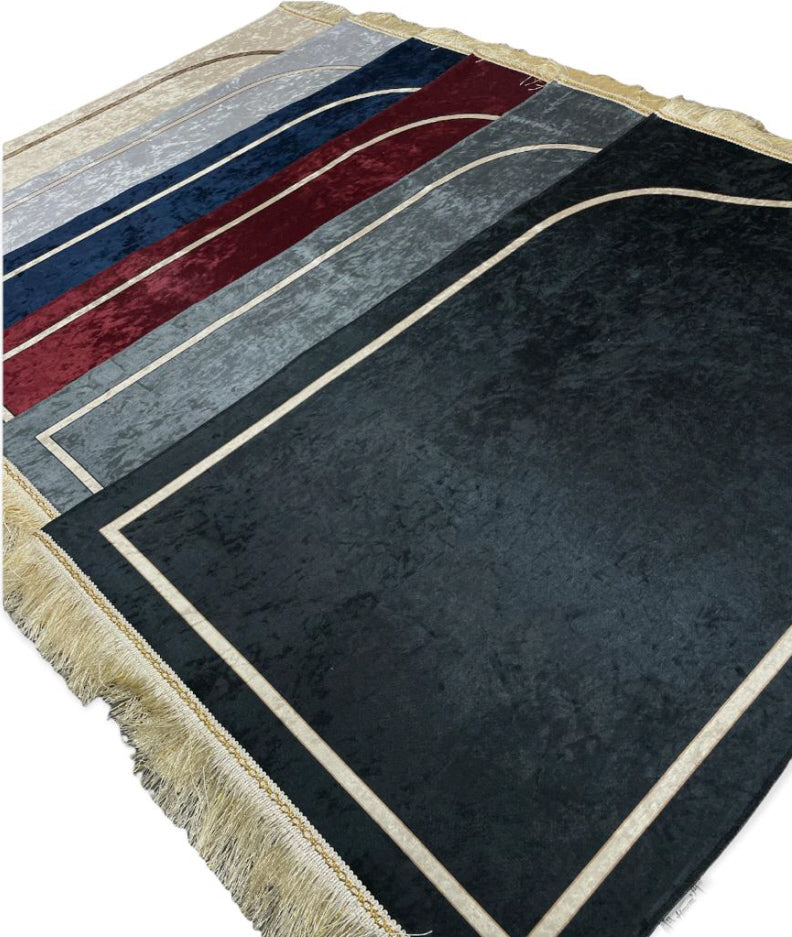 Velours gebedskleed met motief – zachte sajada met antislip, 70 x 110 cm – foto 4