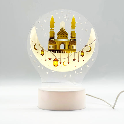 3D Lamp Mubarak Ramadan-ledlamp, Eid decoraties