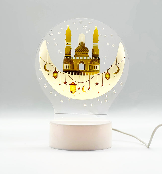 3D Lamp Mubarak Ramadan-ledlamp, Eid decoraties