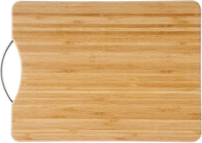 Planche à découper en bambou avec anse métallique 30 x 20 cm - Planche de service - Planche à pain