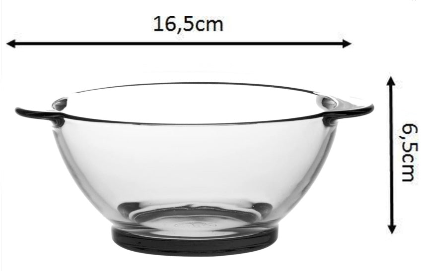 Glazen soepkommen met oortjes – set van 6, 400 ml, gehard glas – foto 2