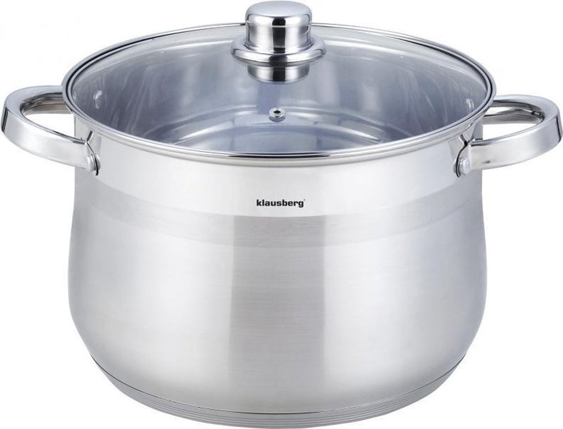 Large stock pot with lid - 16L - Ø30 cm - stainless steel - induction - all heat sources