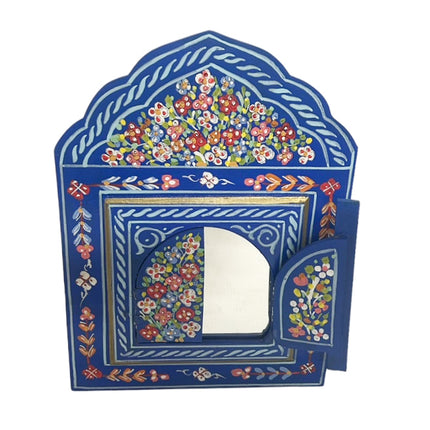 Miroir marocain en bois peint avec portes