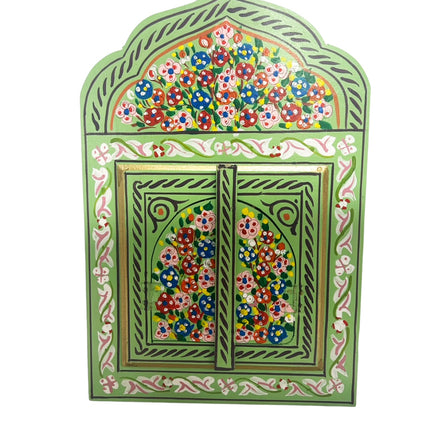 Miroir marocain en bois peint avec portes