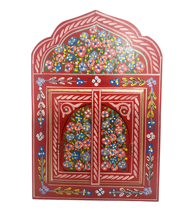 Miroir marocain en bois peint avec portes