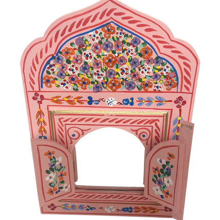 Miroir marocain en bois peint avec portes