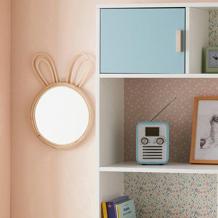 Miroir lapin décoration murale chambre d'enfant 24 x 2,2 x 38 cm