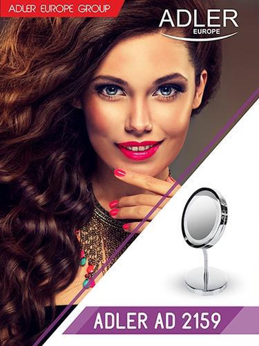 Make up spiegel - Spiegel met verlichting - 3x vergroting - 15 centimeter - Zilver