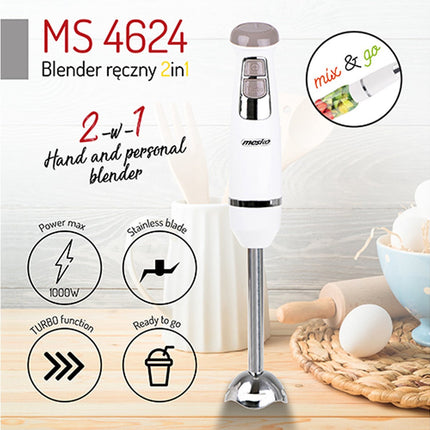 2 in 1 Staafmixer - 1000W MS 4624 Mesko