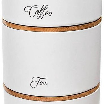 Klausberg 7507 - pots de rangement empilables - café, thé, sucre - blanc