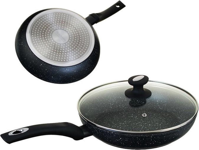 Edënbërg Stonetec Line - Poêle à frire en céramique - Revêtement antiadhésif 3 couches !