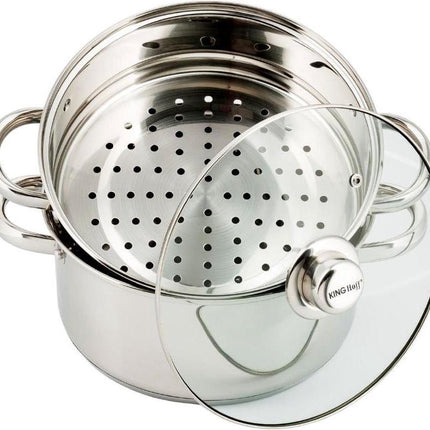 Marmite-vapeur - Ø18 cm - acier inoxydable - toutes sources de chaleur