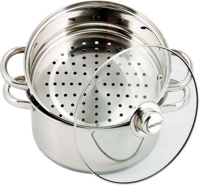 Marmite-vapeur - Ø18 cm - acier inoxydable - toutes sources de chaleur